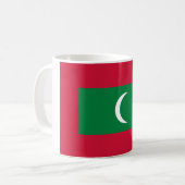 Maldiven vlag koffiemok (Voorkant links)