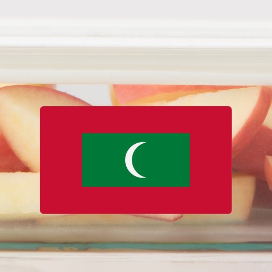 Maldiven vlag labels (Aangebracht)