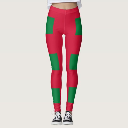 Maldiven vlag leggings (Voorkant)