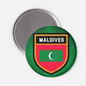 Maldiven vlag magneet (Voorkant / Achterkant)