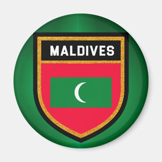 Maldiven vlag magneet (Voorkant)