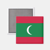 Maldiven vlag magneet (Voorkant / Achterkant)