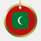 Maldiven Vlag Ornament (Achterkant)