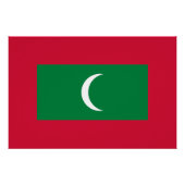 Maldiven vlag perfect poster (Voorkant)