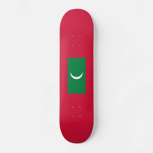 Maldiven vlag persoonlijk skateboard (Voorkant)