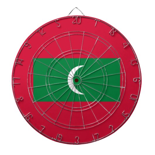 Maldiven vlag (Republiek der Maldiven) Dartbord (Voorkant)