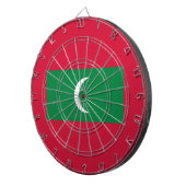 Maldiven vlag (Republiek der Maldiven) Dartbord (Voorkant Rechts)