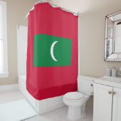 Maldiven vlag (Republiek der Maldiven) Douchegordijn (In situ)