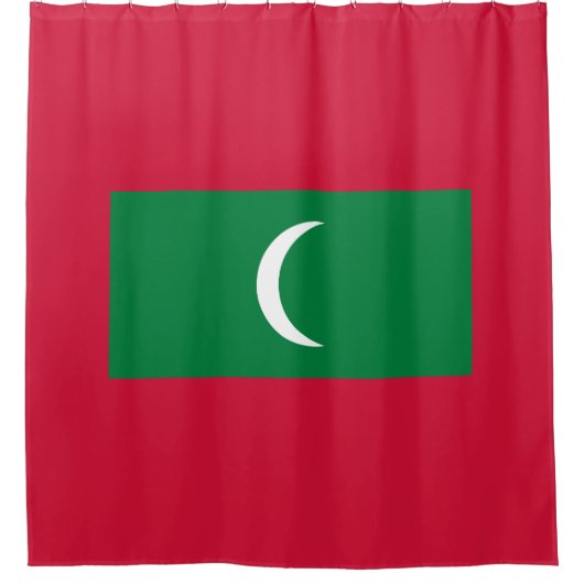 Maldiven vlag (Republiek der Maldiven) Douchegordijn (Voorkant)