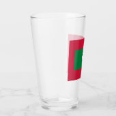 Maldiven vlag (Republiek der Maldiven) Glas (Rechts)