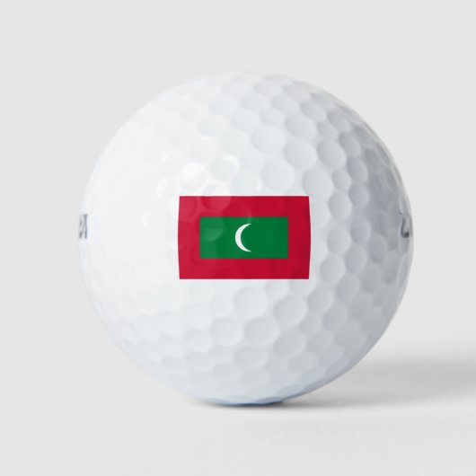 Maldiven vlag (Republiek der Maldiven) Golfballen (Voorkant)