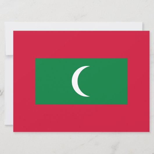 Maldiven vlag (Republiek der Maldiven) Kaart (Voorkant)