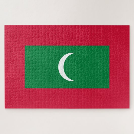 Maldiven vlag (Republiek der Maldiven) Legpuzzel (Horizontaal)