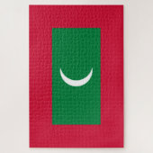 Maldiven vlag (Republiek der Maldiven) Legpuzzel (Verticaal)