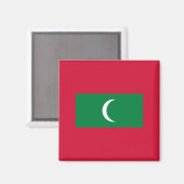 Maldiven vlag (Republiek der Maldiven) Magneet (Voorkant / Achterkant)