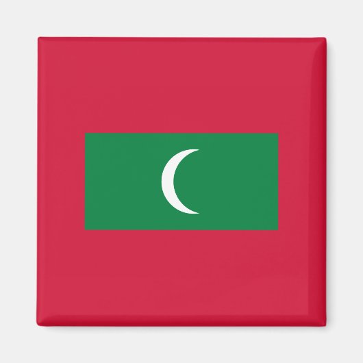 Maldiven vlag (Republiek der Maldiven) Magneet (Voorkant)