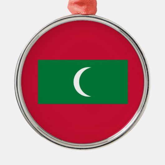 Maldiven vlag (Republiek der Maldiven) Metalen Ornament (Voorkant)