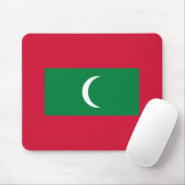 Maldiven vlag (Republiek der Maldiven) Muismat (Met muis)