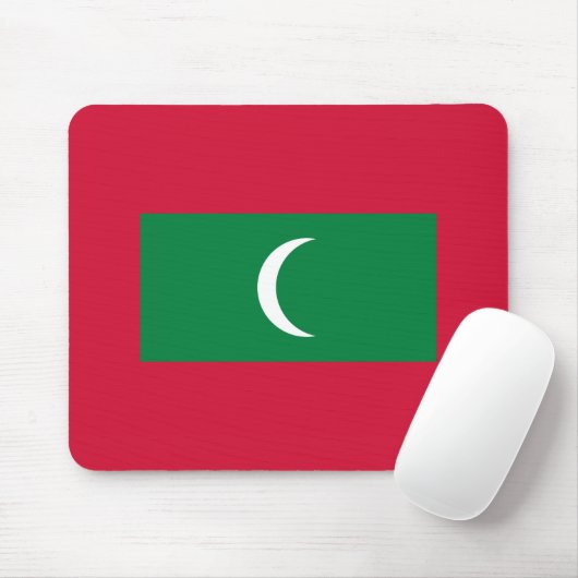 Maldiven vlag (Republiek der Maldiven) Muismat (Met muis)