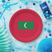 Maldiven vlag (Republiek der Maldiven) Papieren Bordje (Feest)