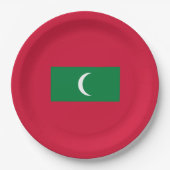 Maldiven vlag (Republiek der Maldiven) Papieren Bordje (Voorkant)
