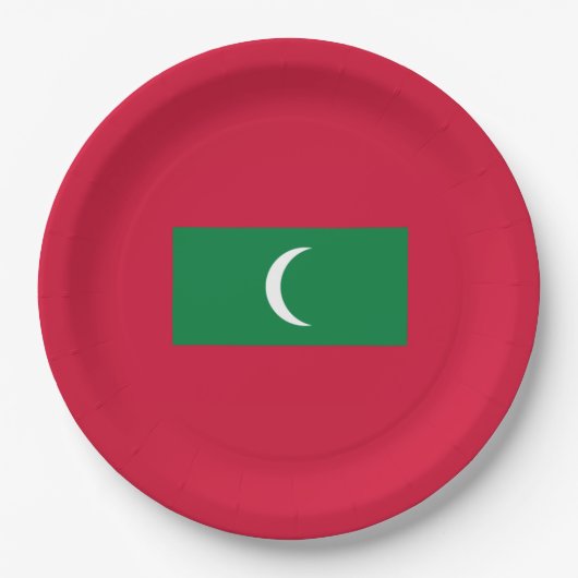 Maldiven vlag (Republiek der Maldiven) Papieren Bordje (Voorkant)