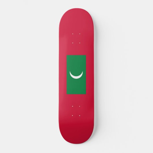 Maldiven vlag (Republiek der Maldiven) Persoonlijk Skateboard (Voorkant)