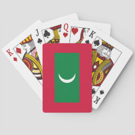 Maldiven vlag (Republiek der Maldiven) Pokerkaarten