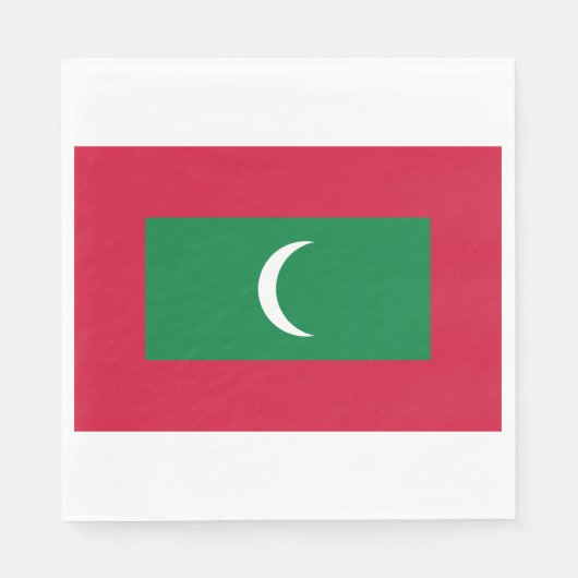 Maldiven vlag (Republiek der Maldiven) Servet (Voorkant)