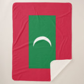 Maldiven vlag (Republiek der Maldiven) Sherpa Deken (Voorkant)