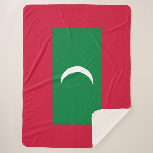 Maldiven vlag (Republiek der Maldiven) Sherpa Deken (Voorkant)
