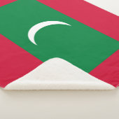 Maldiven vlag (Republiek der Maldiven) Sherpa Deken (3/4)