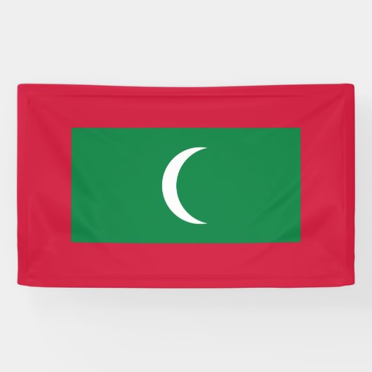 Maldiven vlag (Republiek der Maldiven) Spandoek (Horizontaal)