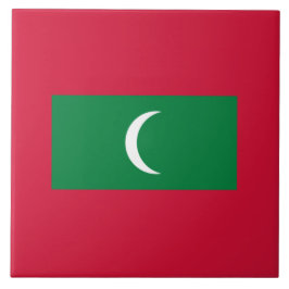 Maldiven vlag (Republiek der Maldiven) Tegeltje