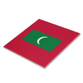 Maldiven vlag (Republiek der Maldiven) Tegeltje (Zijkant)