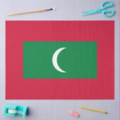 Maldiven vlag (Republiek der Maldiven) Tissuepapier (Craft)