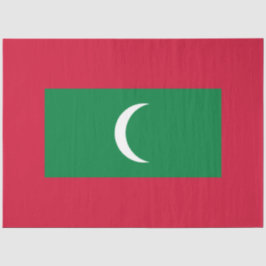 Maldiven vlag (Republiek der Maldiven) Tissuepapier