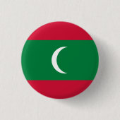 Maldiven vlag ronde button 3,2 cm (Voorkant)