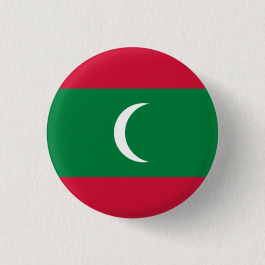 Maldiven vlag ronde button 3,2 cm (Voorkant)