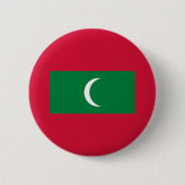 Maldiven vlag ronde button 5,7 cm (Voorkant)