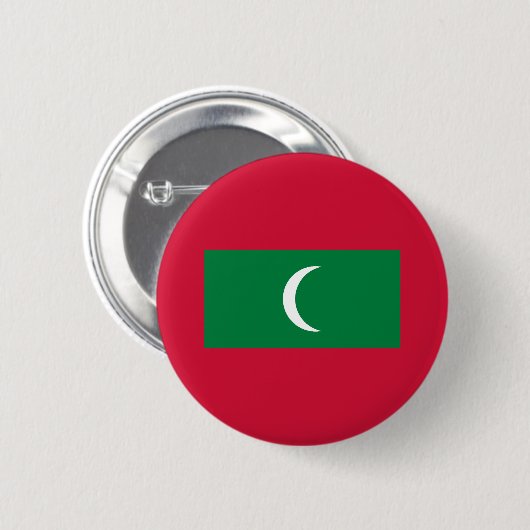 Maldiven vlag ronde button 5,7 cm (Voorkant /achterkant)