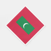 Maldiven vlag servet (Hoek)