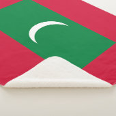 Maldiven vlag sherpa deken (3/4)