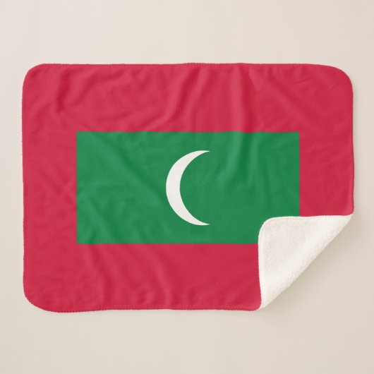 Maldiven vlag sherpa deken (Voorkant (horizontaal))