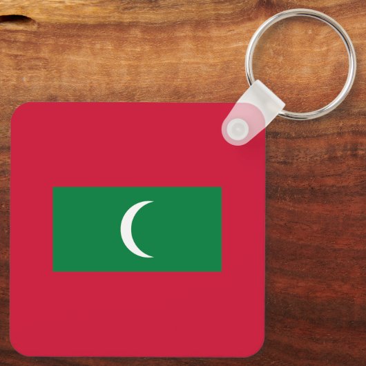 Maldiven vlag sleutelhanger (Achterkant)