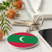 Maldiven vlag sleutelhanger (Zijkant)