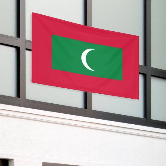 Maldiven vlag spandoek (Buitenkant Gebouw)