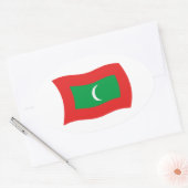 Maldiven Vlag Sticker (Envelop)