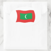 Maldiven Vlag Sticker (Tas)