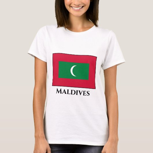Maldiven vlag t-shirt (Voorkant)